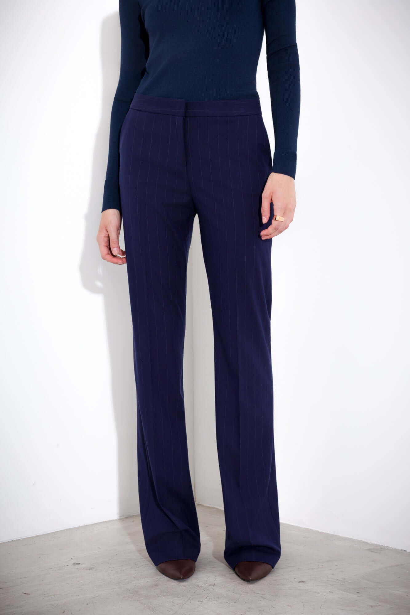 Pantalone flare gessato - Compagnia Italiana