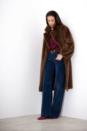 Cappotto lungo in ecovisone
