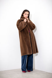 Cappotto lungo in ecovisone