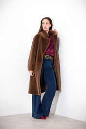 Cappotto lungo in ecovisone