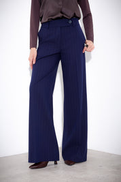Pantalone gessato gamba dritta