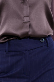 Pantalone gessato gamba dritta