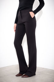 Technical flared trousers