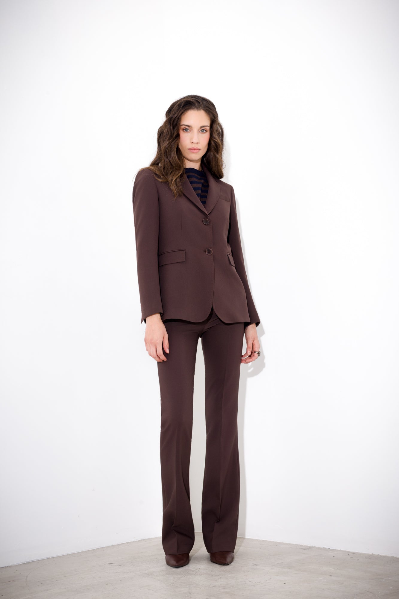 Technical flared trousers