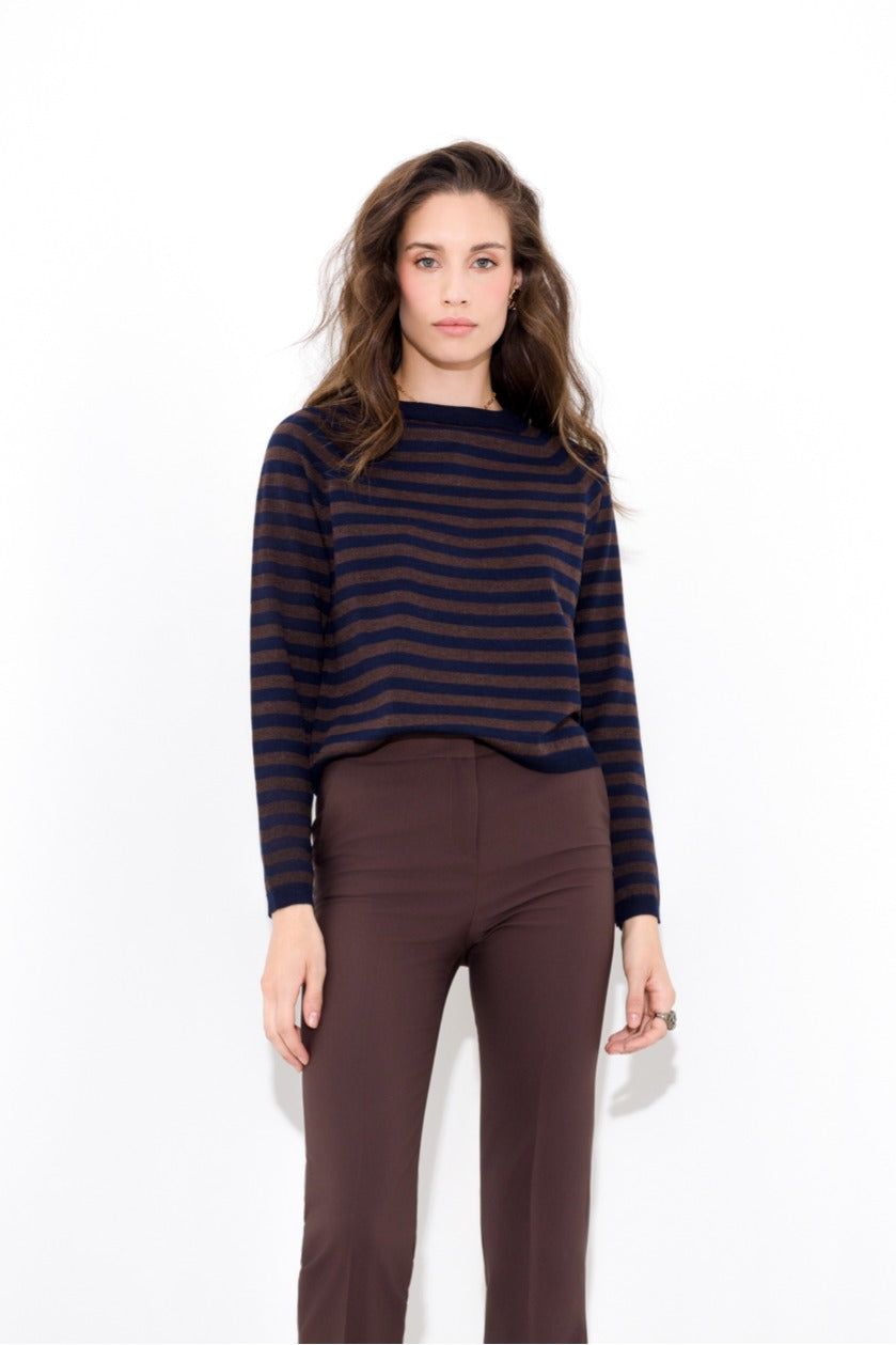 -C255-590_NAVY BLUE/CHOCO