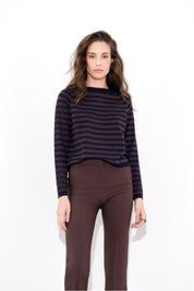 -C255-590_NAVY BLUE/CHOCO