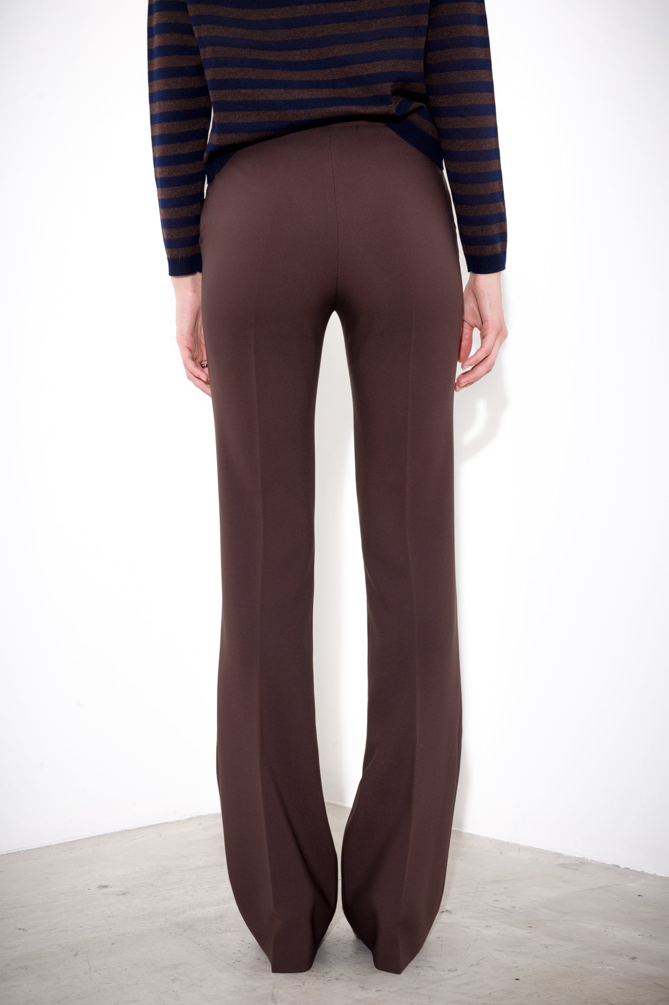 Technical flared trousers