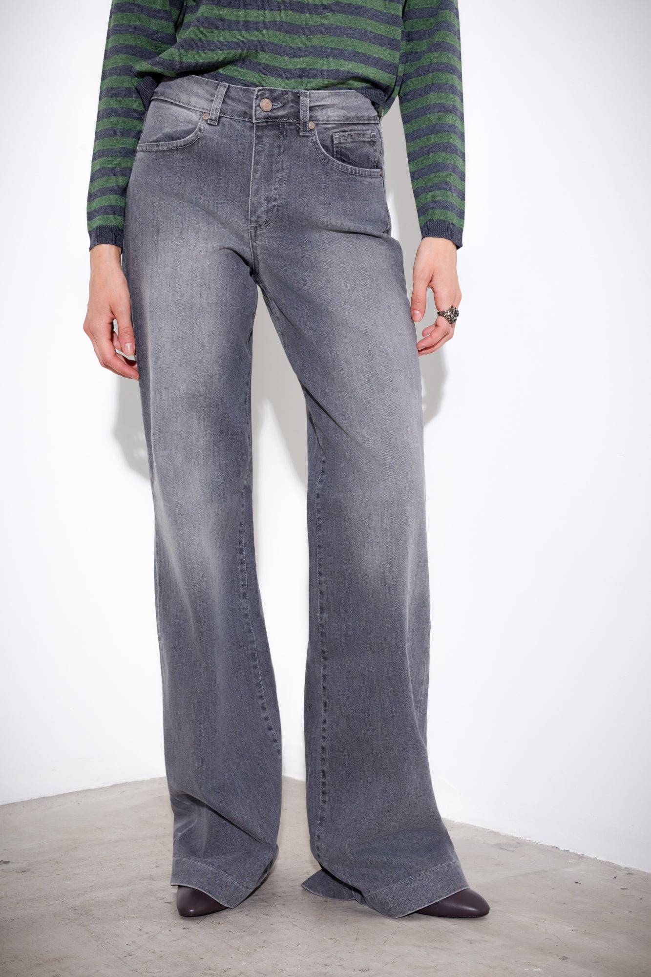 Cotton denim trousers