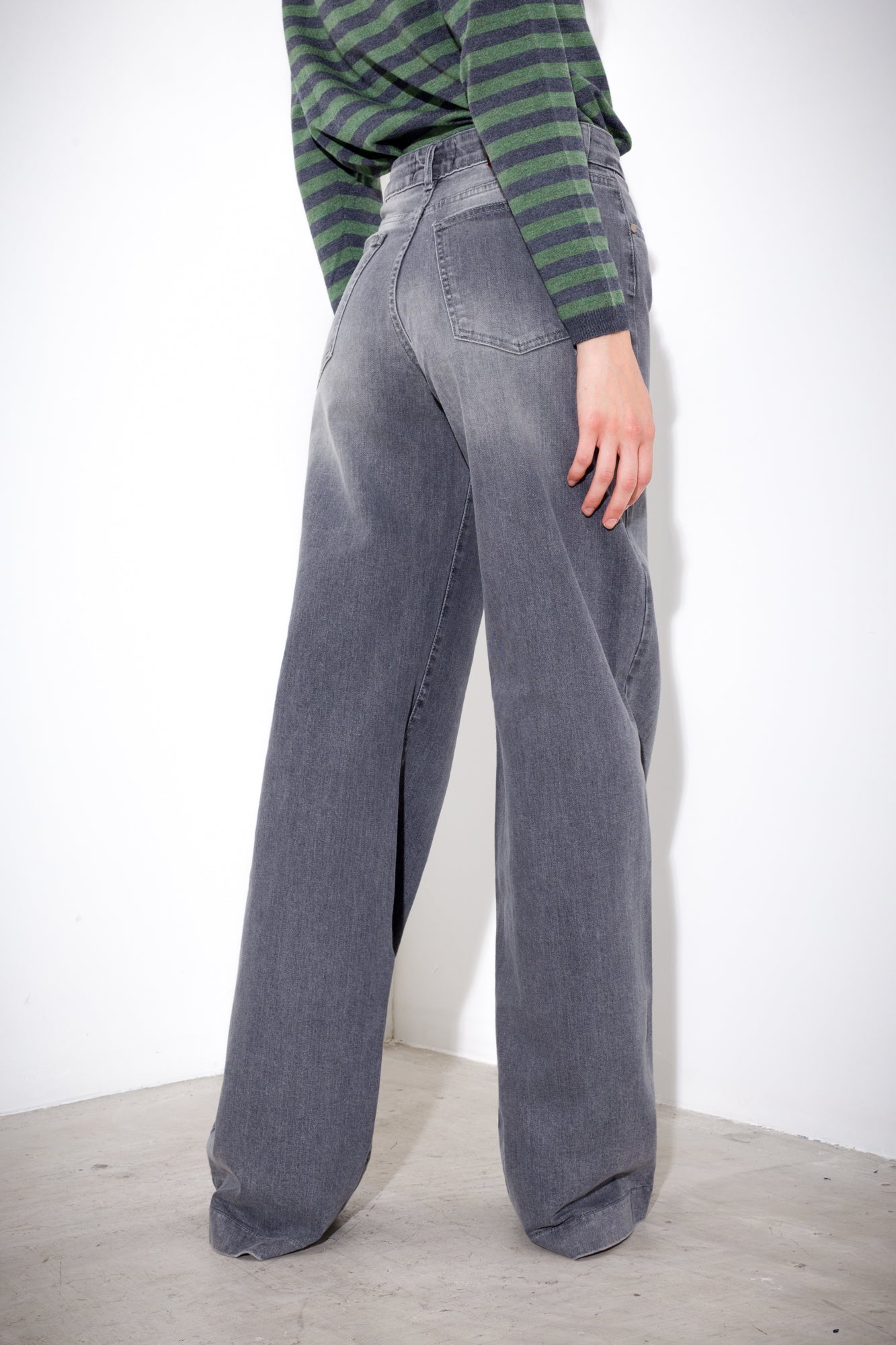 Cotton denim trousers