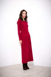 Pleated viscose skirt