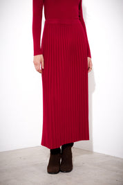 Pleated viscose skirt