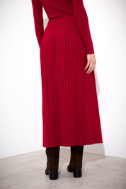 Pleated viscose skirt