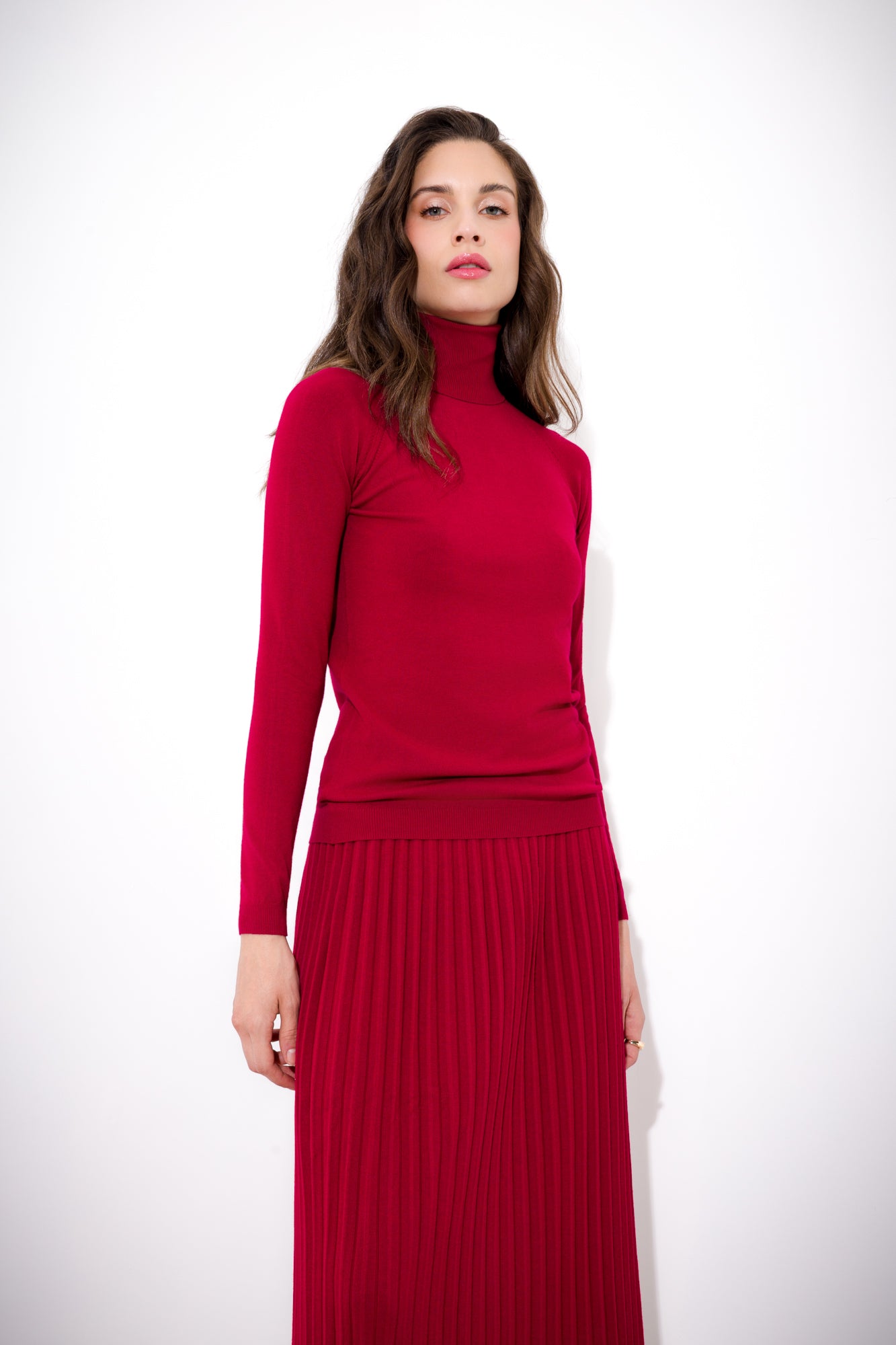 Ribbed turtleneck sweater