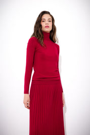 Ribbed turtleneck sweater