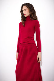 Ribbed turtleneck sweater