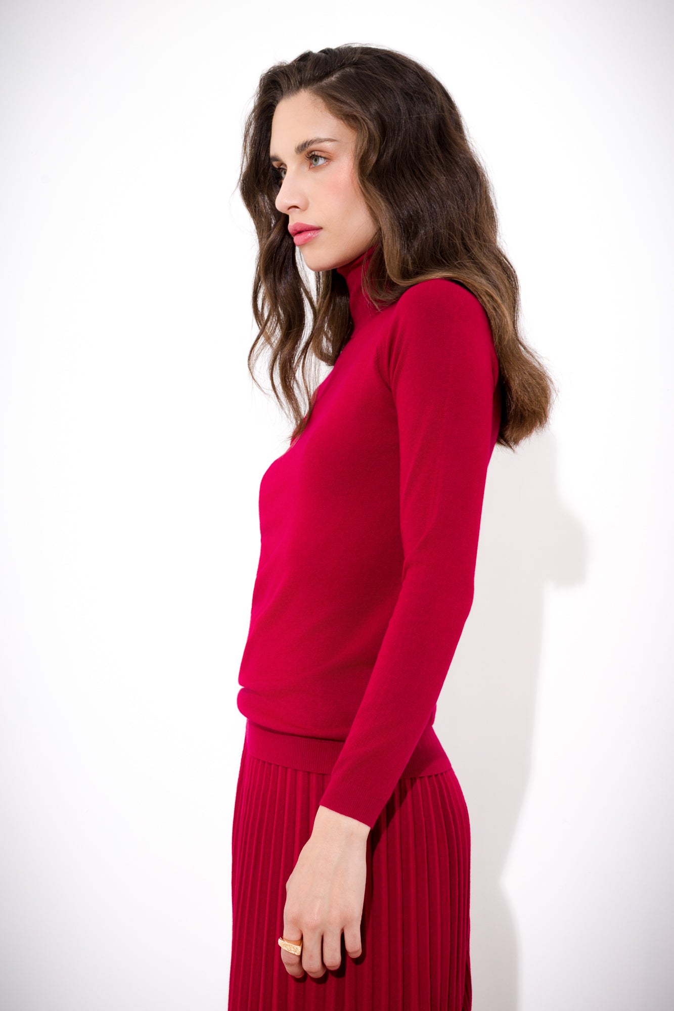 Ribbed turtleneck sweater