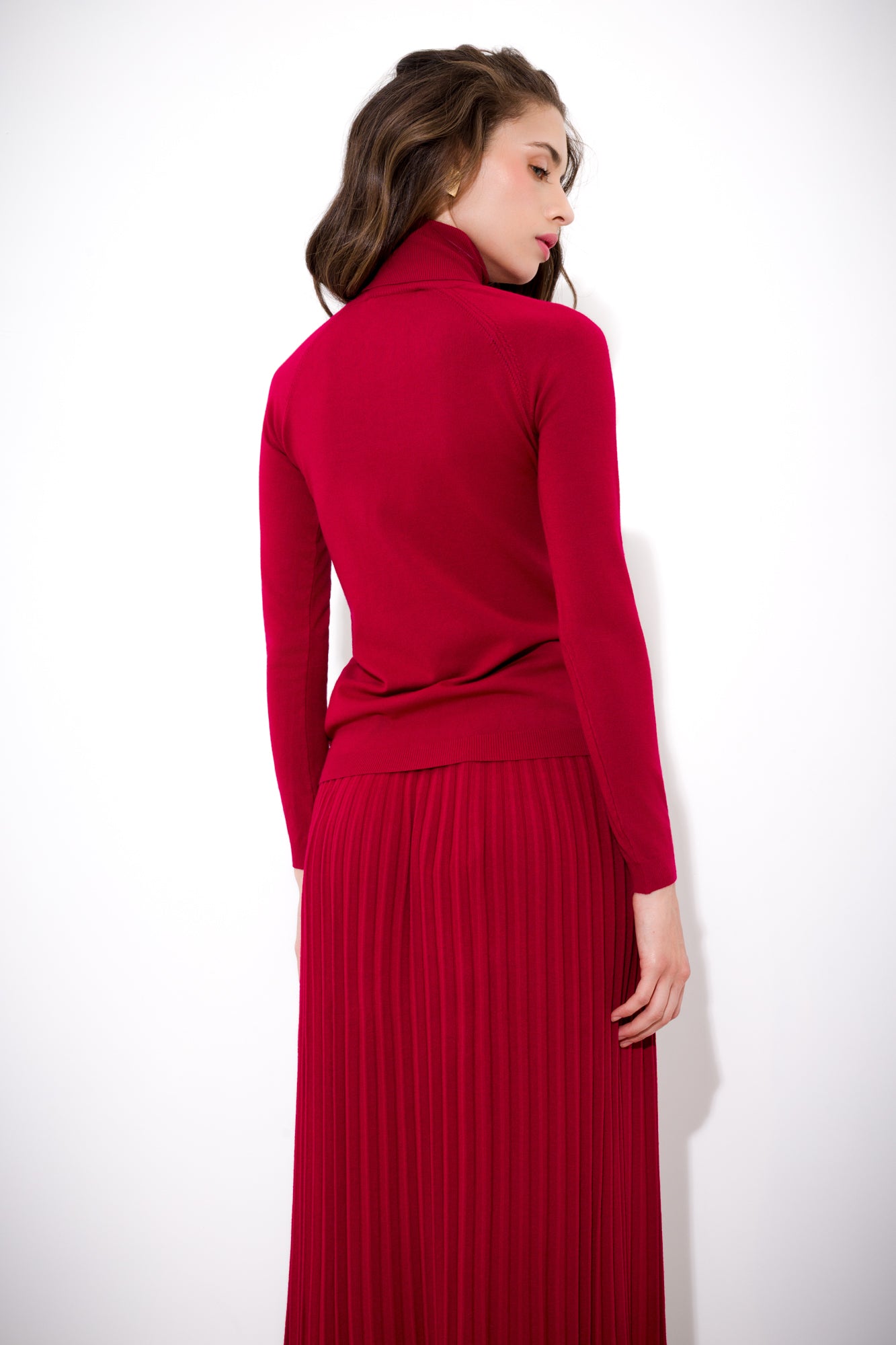 Ribbed turtleneck sweater