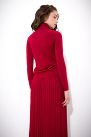 Ribbed turtleneck sweater