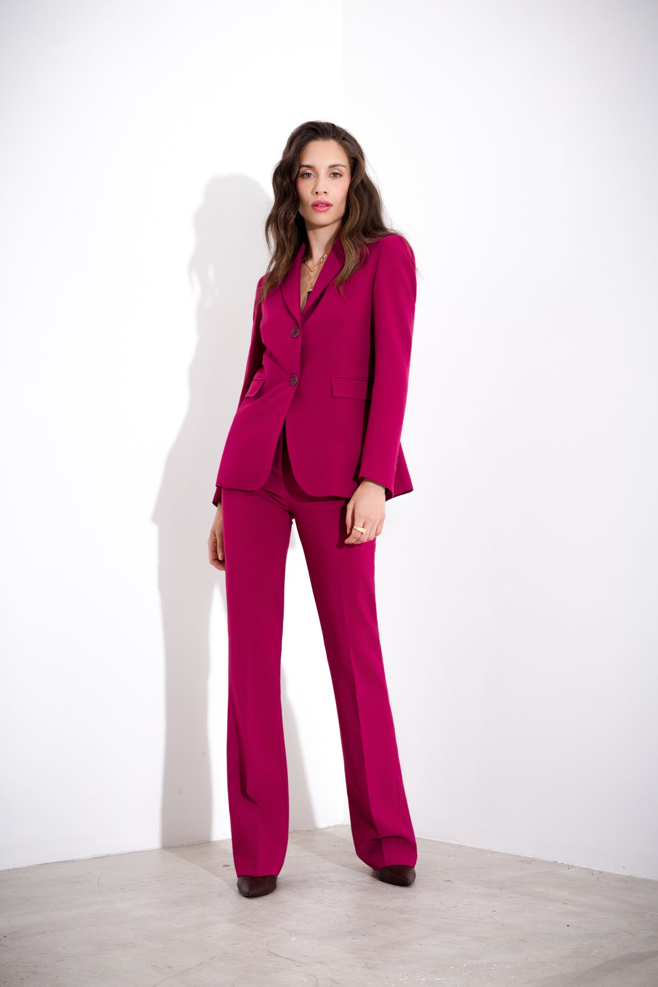 Technical flared trousers