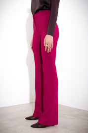 Technical flared trousers