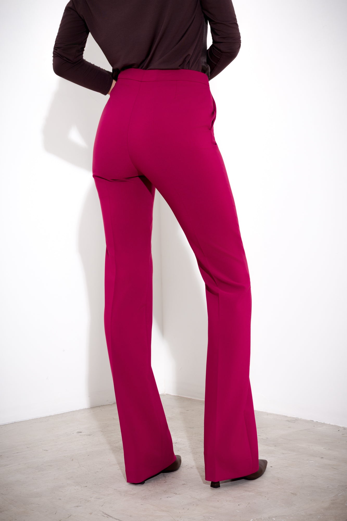 Technical flared trousers