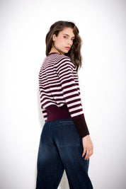 Maglia a righe in lana