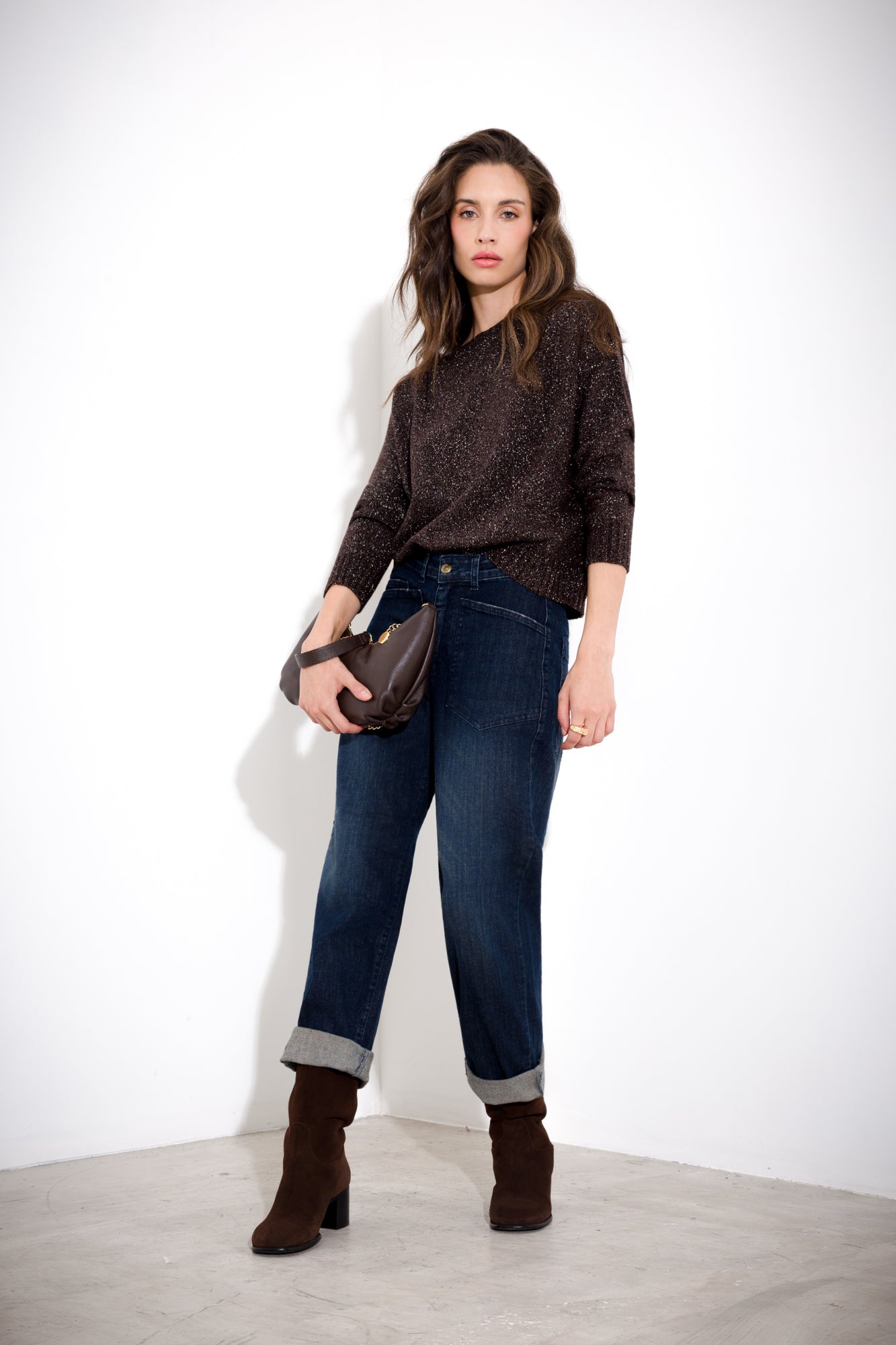 Maglia over in viscosa lurex - Compagnia Italiana