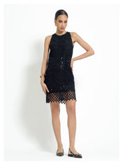Abito macrame e paillettes