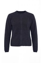 Cardigan girocollo in cachemire blend