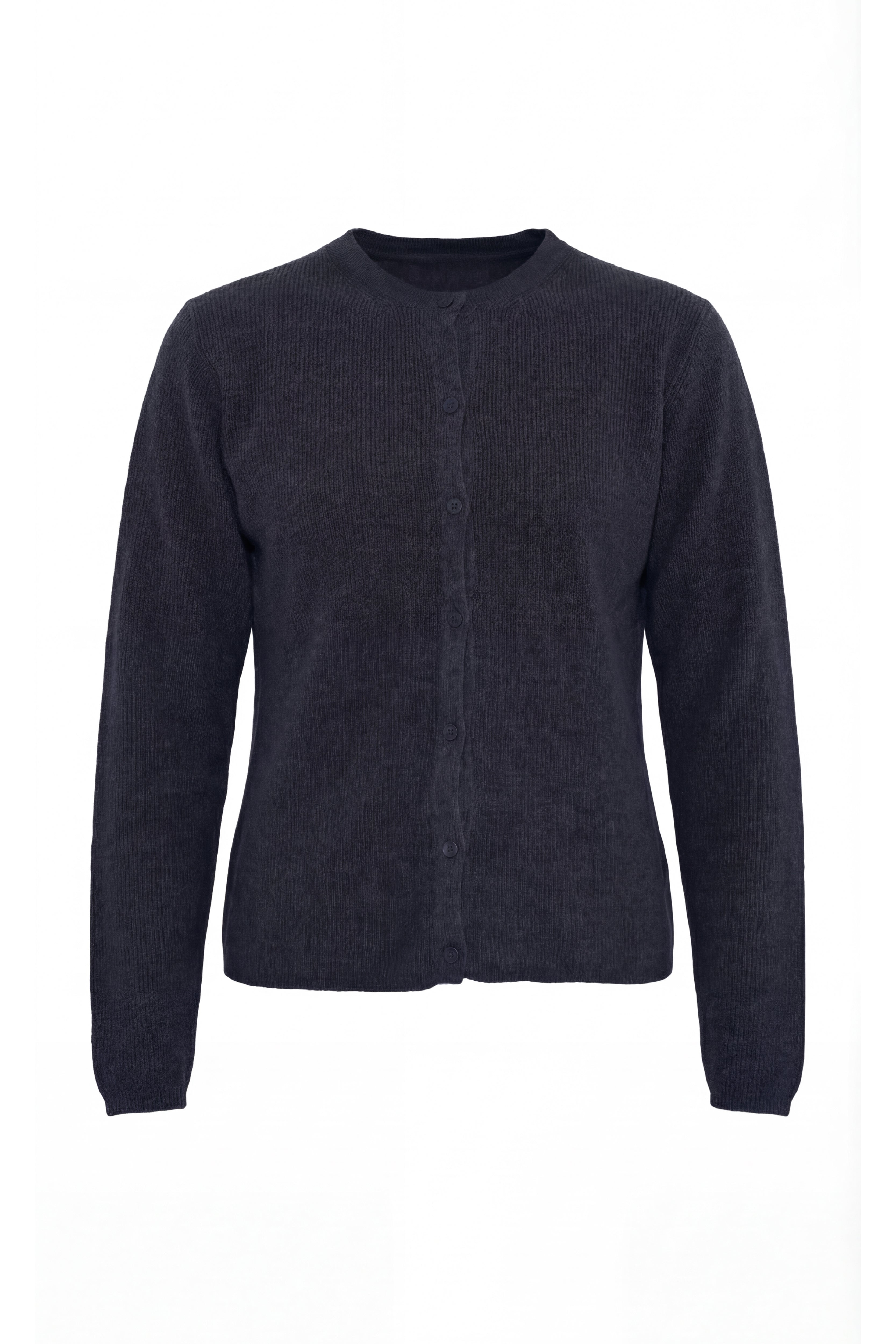 Cardigan girocollo in cachemire blend