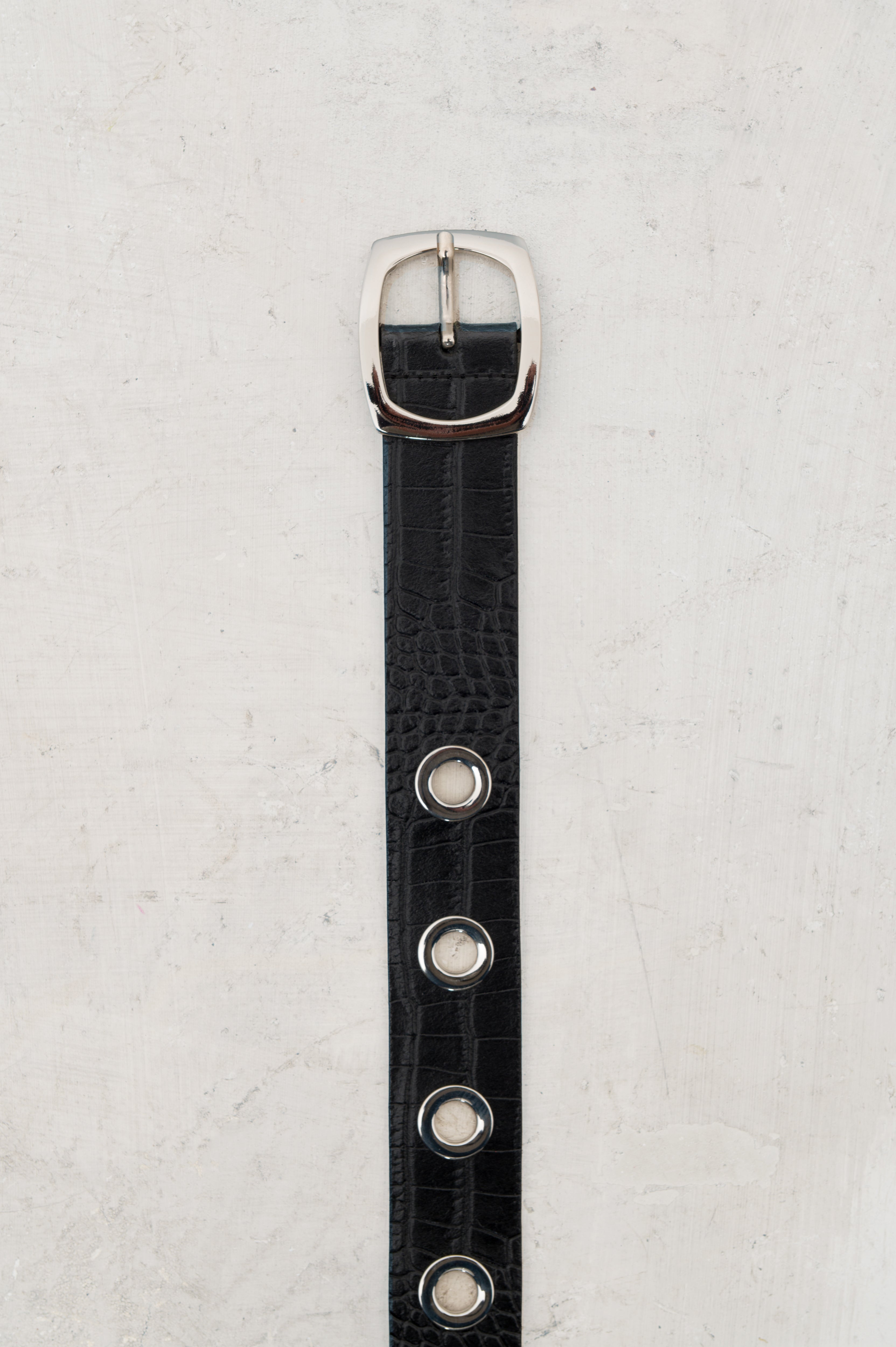Crocodile print belt