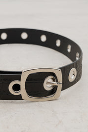 Crocodile print belt