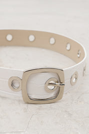 Crocodile print belt