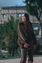 Giacca corta in ecovisone
