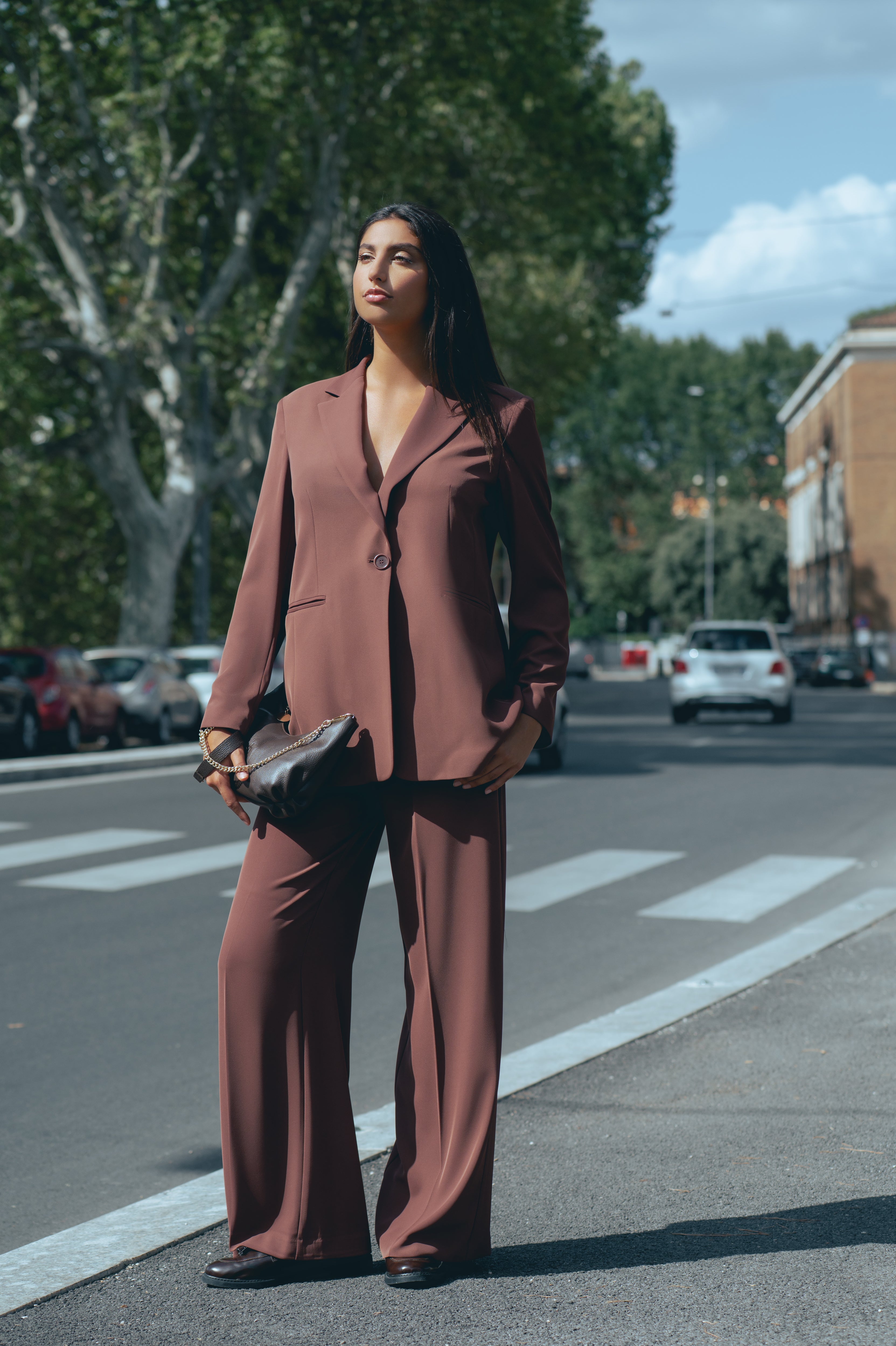 Blazer monopetto fluido