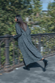 Long boucle coat