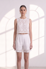 Crop top sangallo