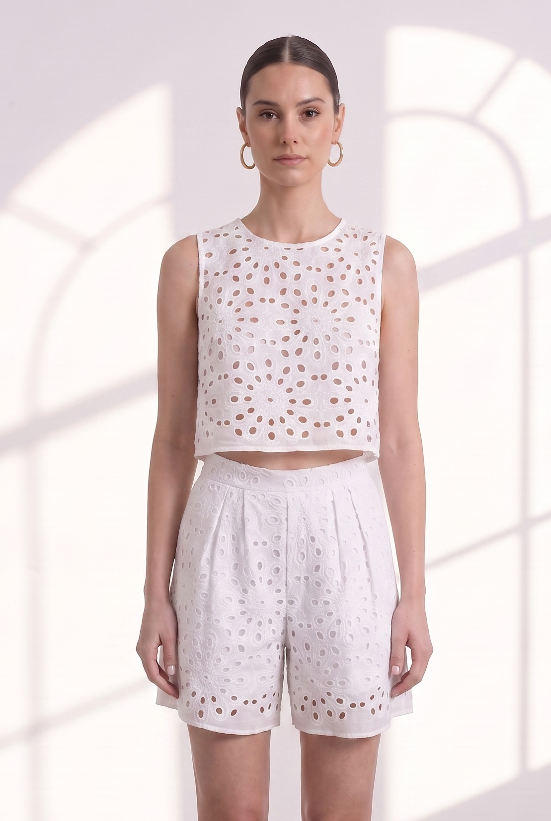 Crop top sangallo