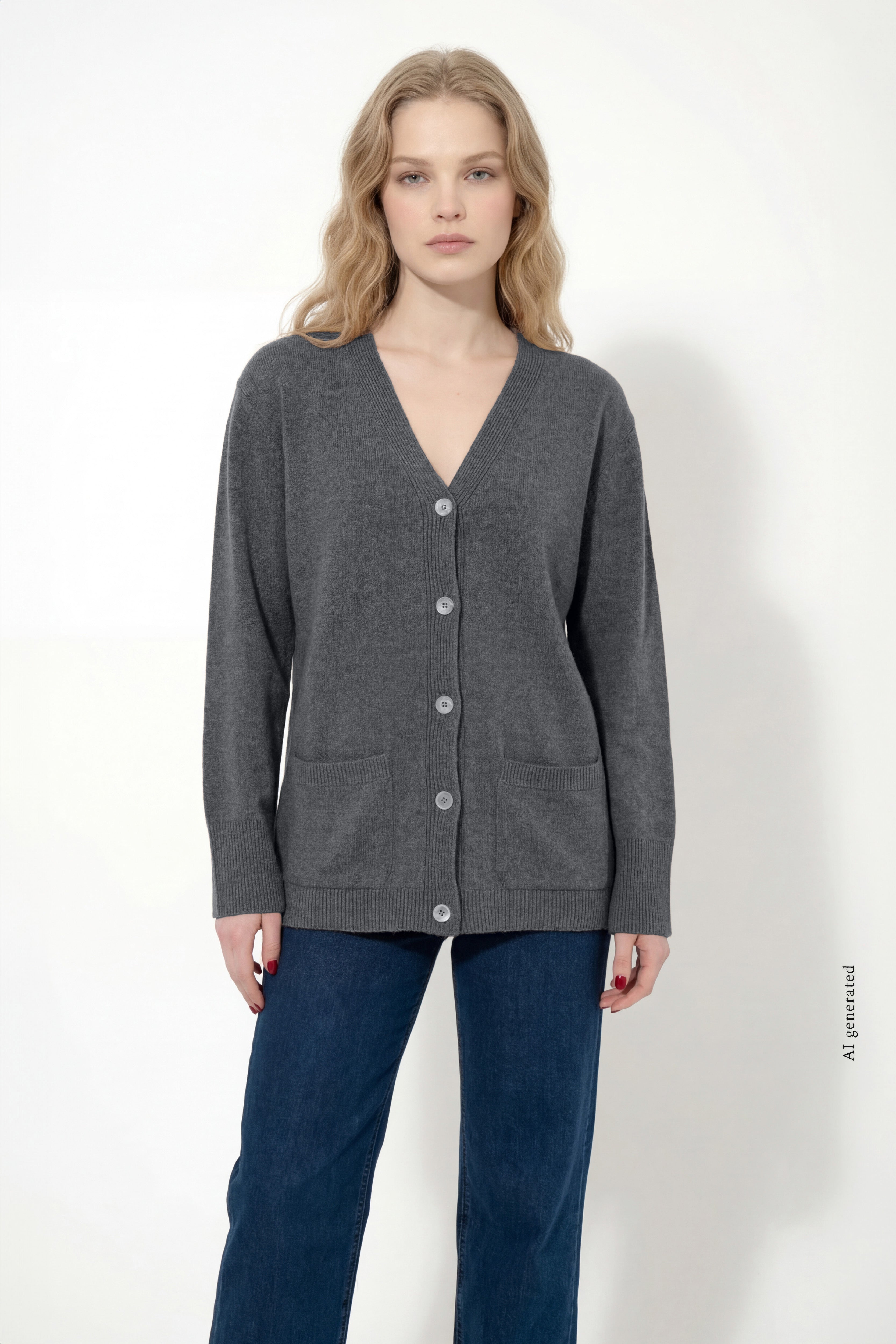 Cardigan lungo in cachemire blend