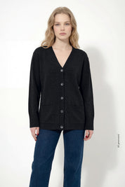 Cardigan lungo in cachemire blend