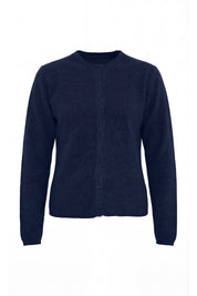 Cardigan girocollo in cachemire blend