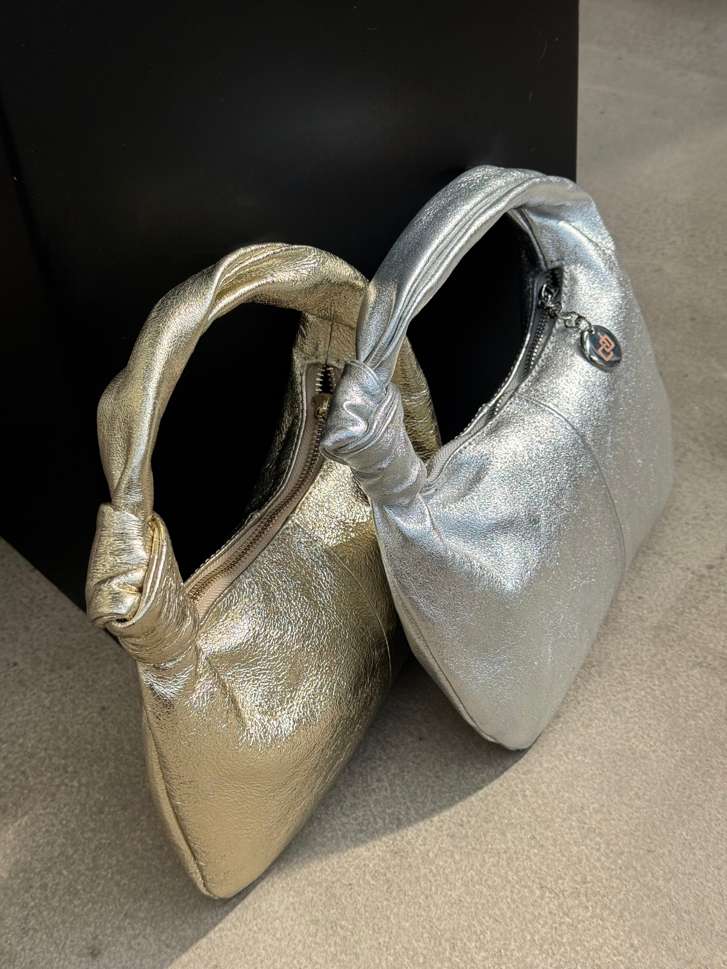 Mini bag in laminated leather
