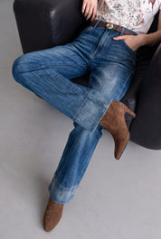 Jeans palazzo a vita alta