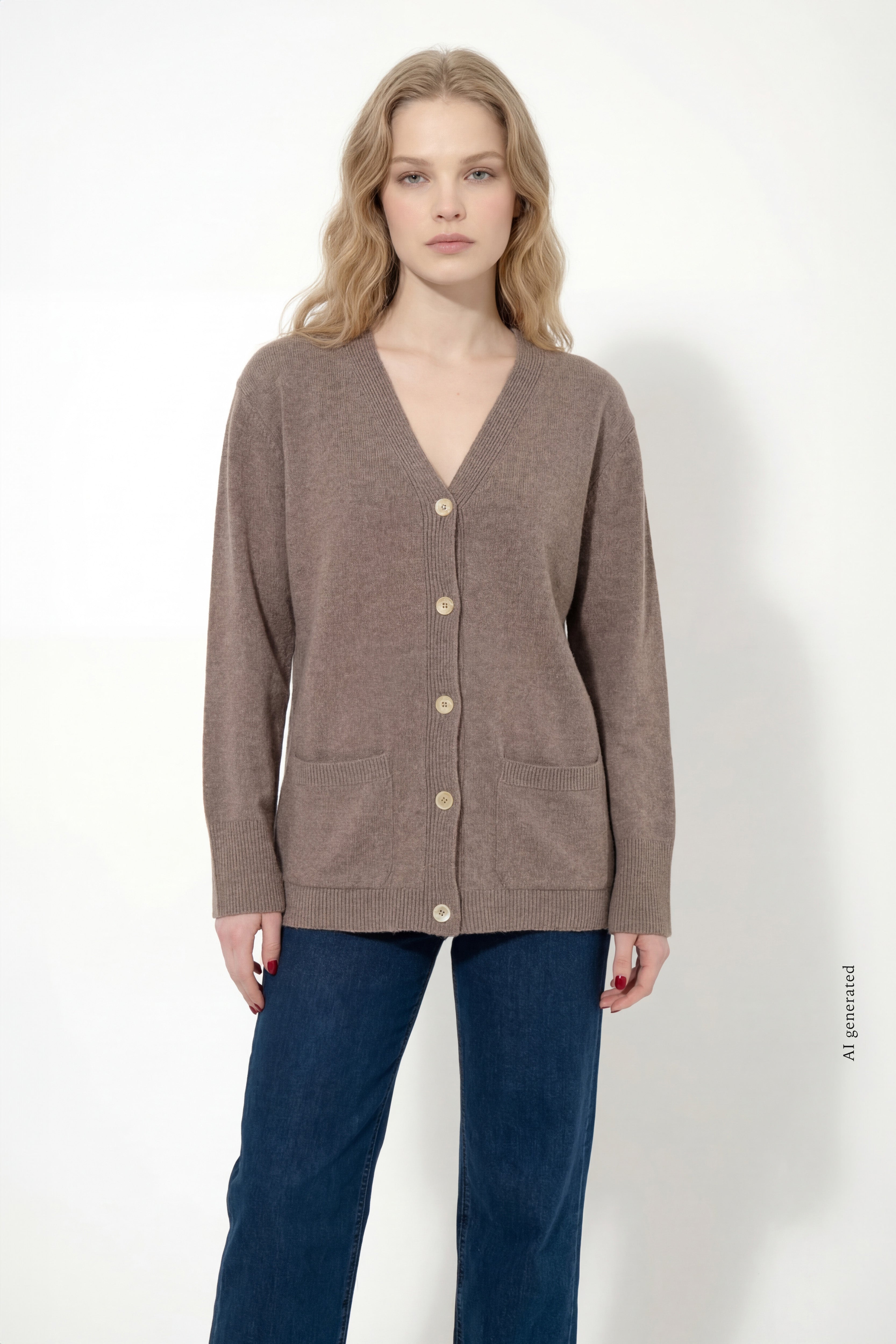 Cardigan lungo in cachemire blend