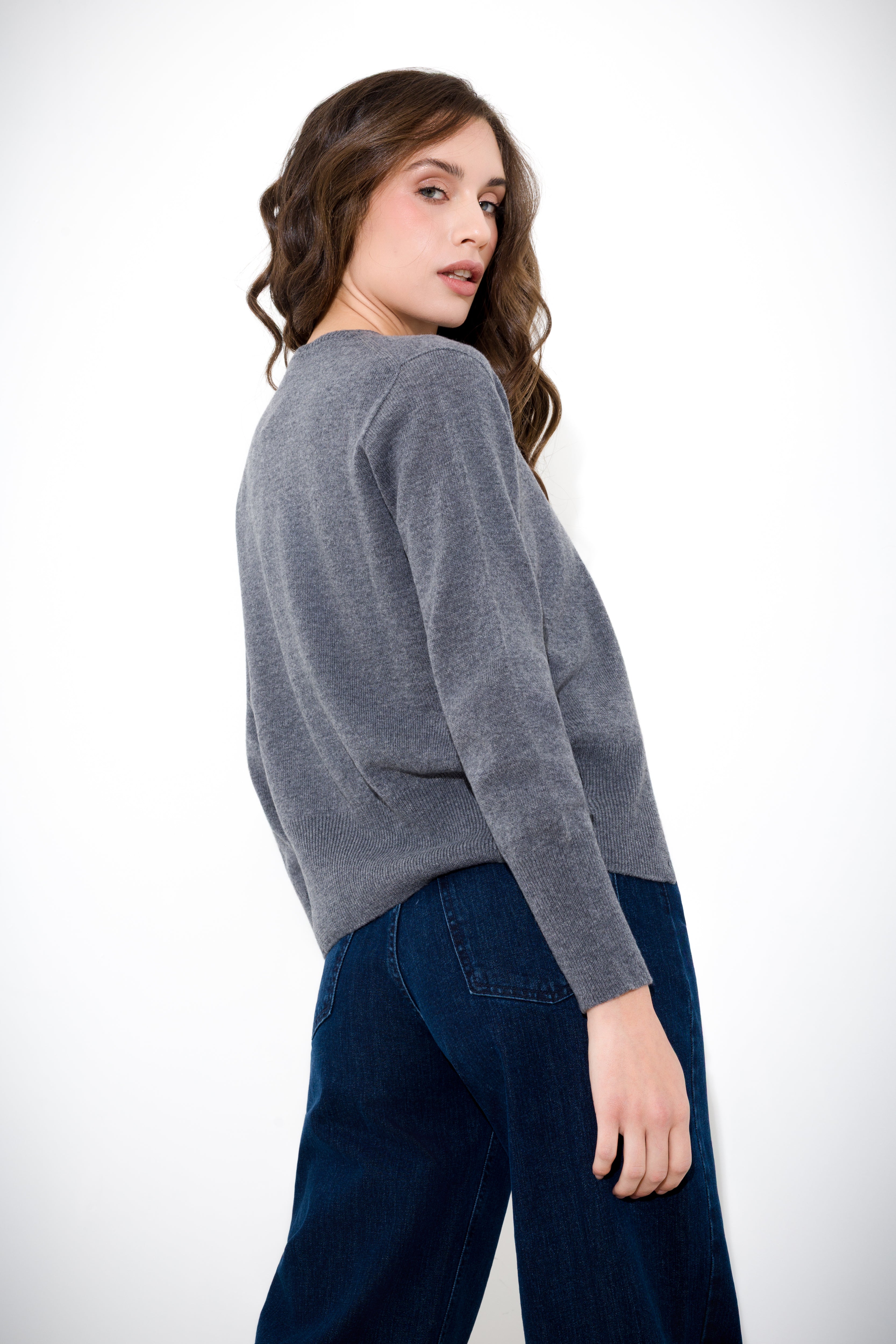 Cardigan in maglia lana e cachemire
