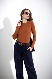 Ribbed turtleneck sweater