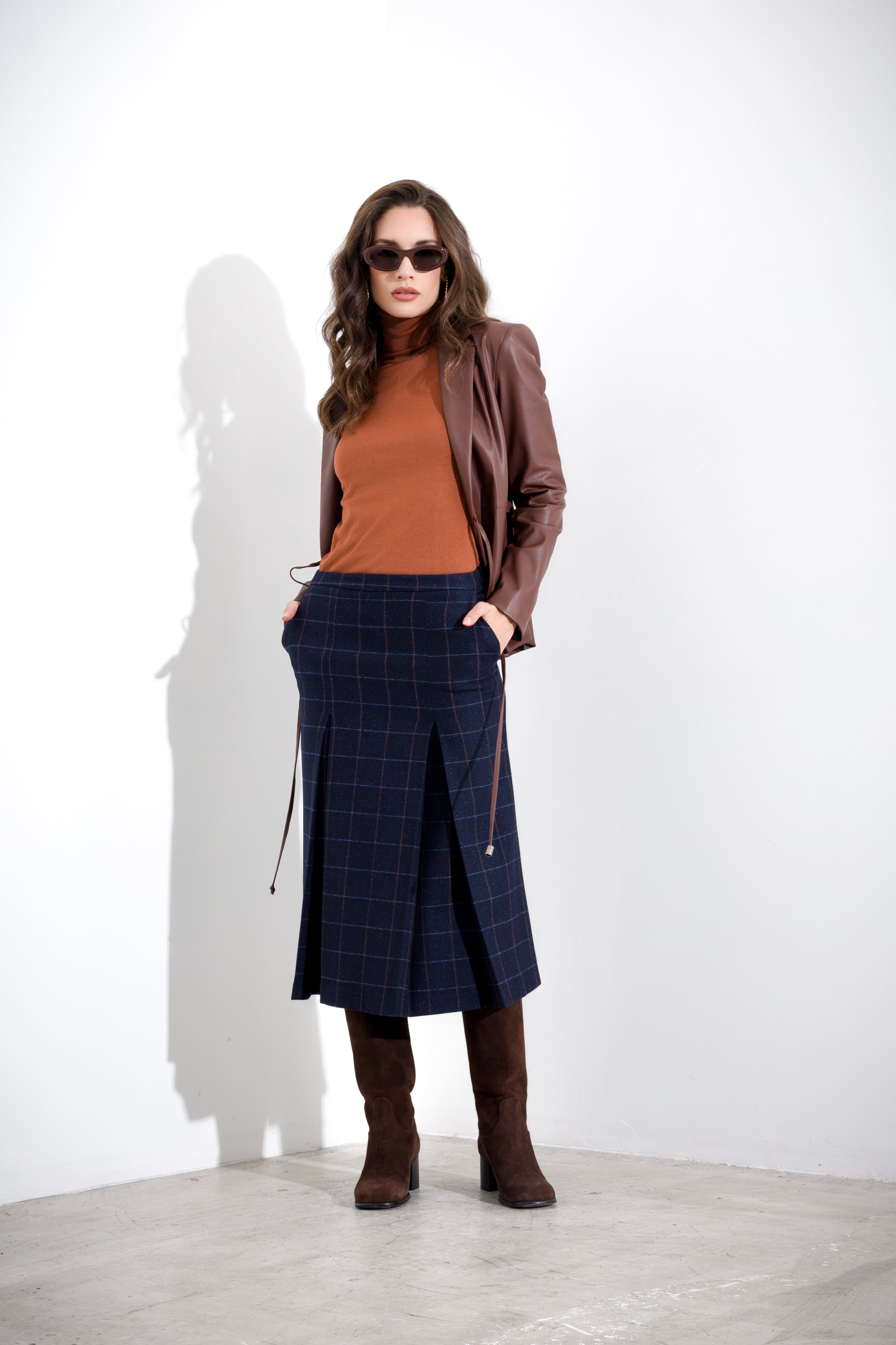 Ribbed turtleneck sweater