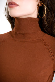 Ribbed turtleneck sweater