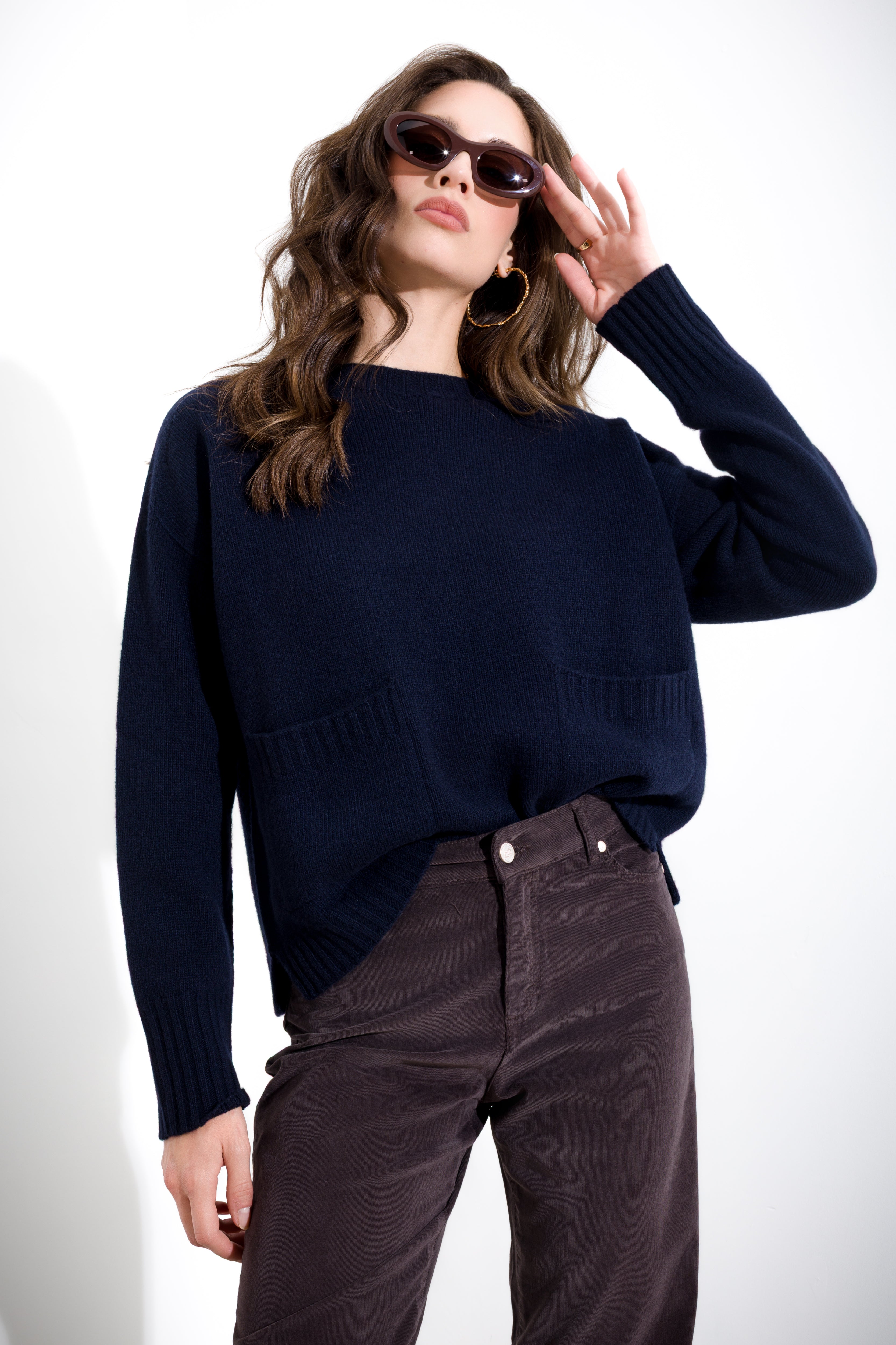 Maglia in pura lana melange  FRIENDLY SWEATER