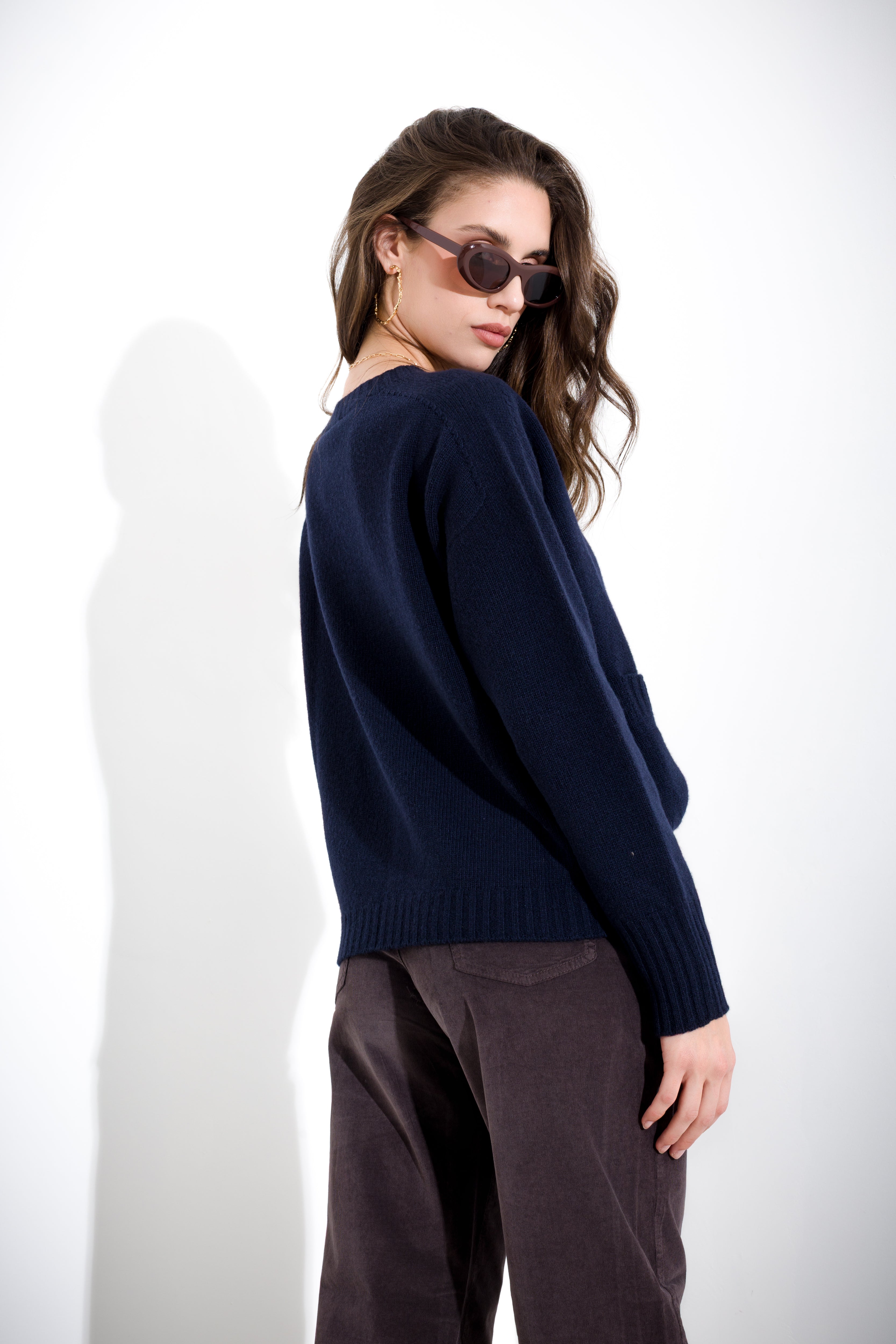 Maglia in pura lana melange  FRIENDLY SWEATER